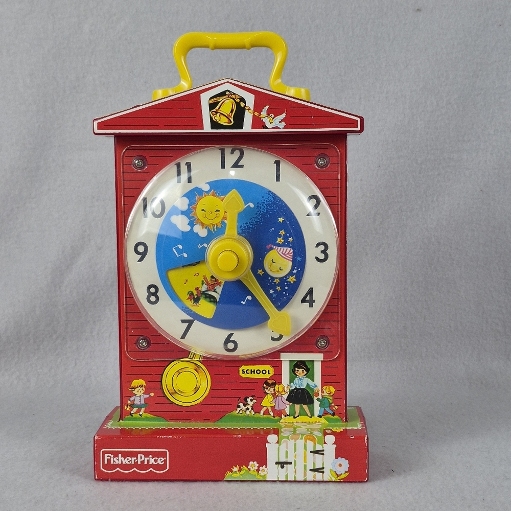 Vintage Fisher Price 2009 Music Box Teaching Clock Working